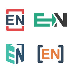 EN Logo Initial Letter Internet Business