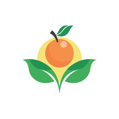 Organic Fresh Orange Fruit Symbol