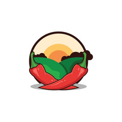 Red Chili Spicy Food Meal Symbol