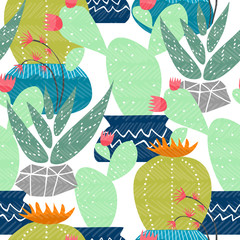 Fototapety  Cactus succulent plant background pattern