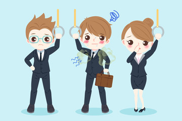 businessman with body odor problem