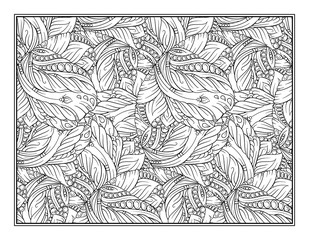 Vector abstract pattern page for antistress coloring