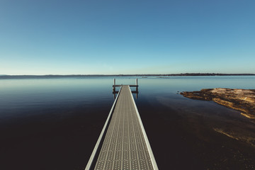 Calm waters on the lake jetty