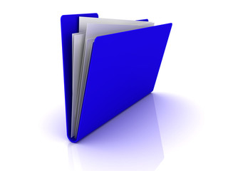 Folder with paper out