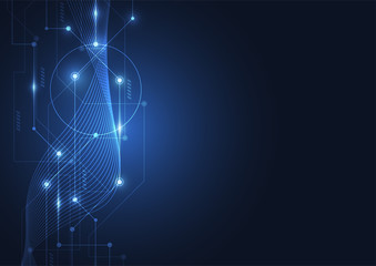 Internet connection, abstract sense of science and technology graphic design.