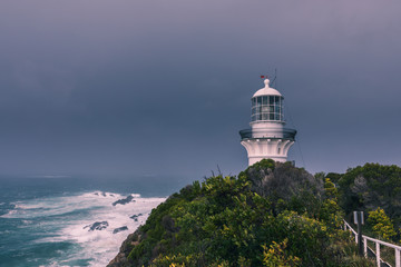 Fototapeta na wymiar Lighthouse during stormy weather