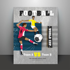Football Tournament League flyer or banner designs with match details.