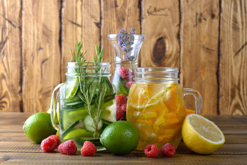 Infused fruit detox water