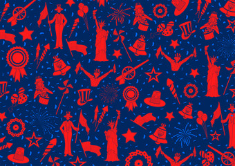 Fourth of July background for Happy Independence Day of America