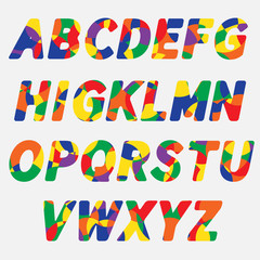 ABC.Colorful creative funny alphabet letters