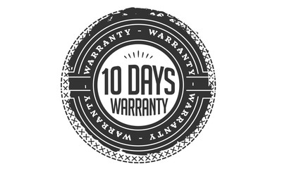 Obraz premium 10 days warranty icon stamp