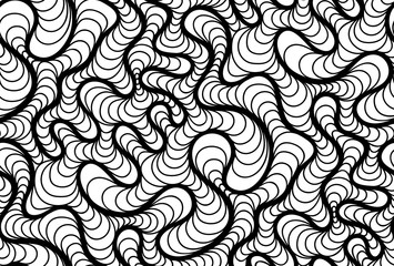 Vector floral background of drawn lines