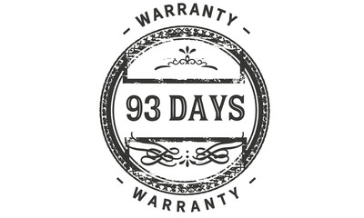 Obraz premium 93 days warranty icon stamp