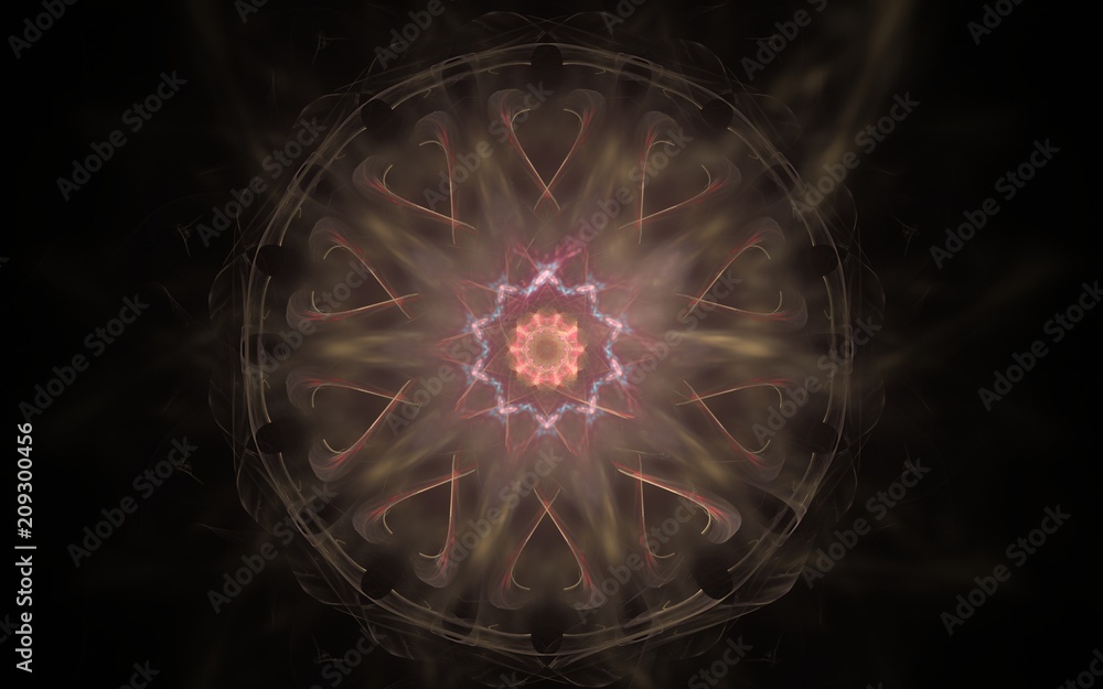 Fototapete digital generated image in the form of abstract geometric shapes of various shades and colors for us