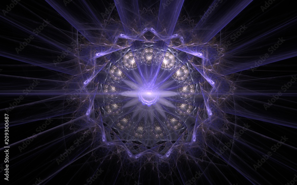 Fototapete digital generated image in the form of abstract geometric shapes of various shades and colors for us