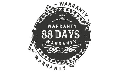 Obraz premium 88 days warranty icon stamp