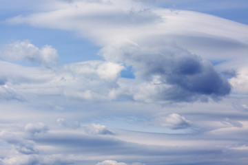 Amazing clouds in the blue sky