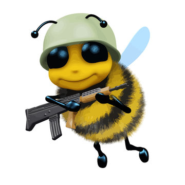 Vector 3d Soldier bee