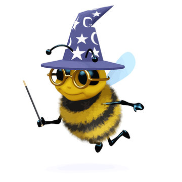 Vector 3d Wizard bee