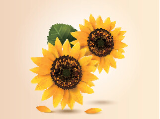 Exquisite sunflower design