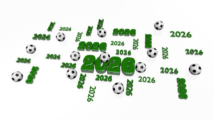 Several Football 2026 Designs with Some Balls