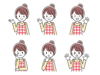 若い女性　セット