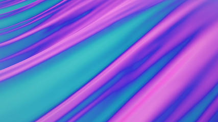 color wave  illustration. holographic abstract background. Holographic neon  trend background.