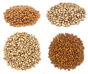 Haricot beans isolated on white background