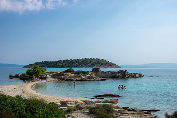 Obraz premium Lagonisi beach, Sithonia, Greece
