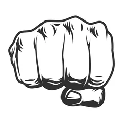 Foto op Plexiglas Vintage human fist punch concept © DGIM studio