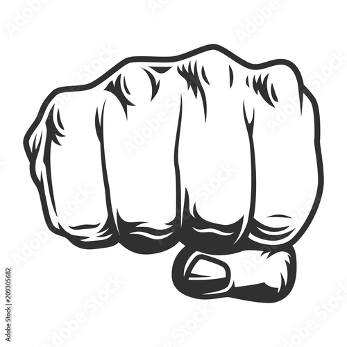 Download "Vintage human fist punch concept" Stock image and royalty ...