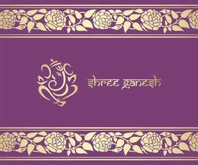 Ganesha, wedding card, royal Rajasthan, India