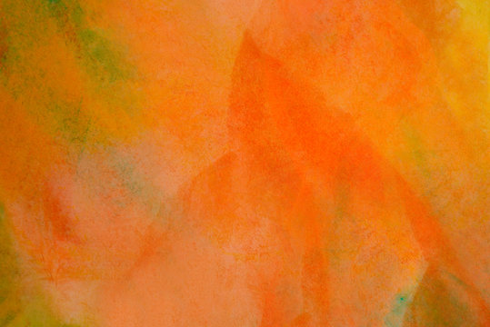 orange gelbe Farben - Aquarellfarben
auf Papier Hintergrund