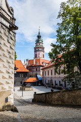 Beautiful view to castle in Cesky Krumlov, Czech republic