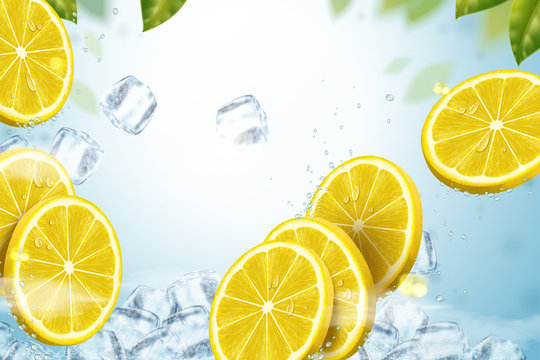 Refreshing fruit background
