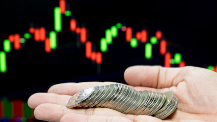 Business concept of making money  on investment, Stock, Business improvement, Exchange, Money...