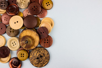 Obraz premium Clothes buttons pattern. Empty space for text and design