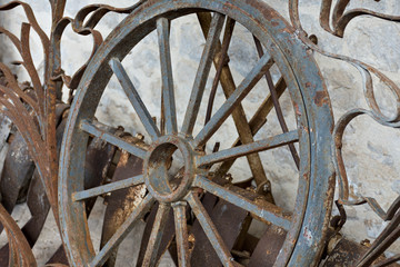 Fototapeta premium Wheel for iron cart