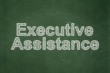 Fototapeta premium Business concept: text Executive Assistance on Green chalkboard background