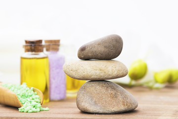 Fototapeta na wymiar balancing stones, spa concept, health and beauty