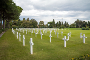 Military cemetery american soldiers