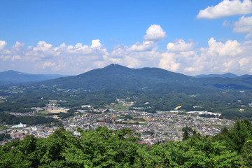 Naklejka premium 片曽根山からの眺め（福島県・田村市