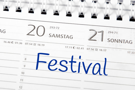 Eintrag im Kalender: Festival