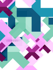 Multicolored abstract geometric shapes, geometry background for web banner