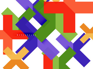Multicolored abstract geometric shapes, geometry background for web banner