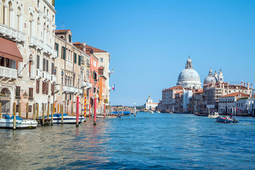 Fototapeta na wymiar Romantic canal in center of Venice. Italy