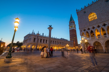 Fototapeta na wymiar Venice. Image of St. Mark's square in Venice during sunrise.