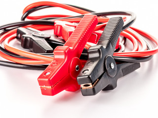 Black and red jump leads