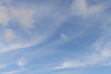 Blue sky background with clouds.