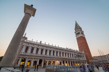Fototapeta na wymiar Venice. Image of St. Mark's square in Venice during sunrise.